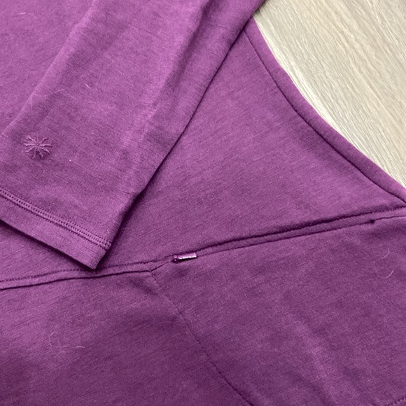 Athleta Purple wool blend longline sweater dress size large - Picture 3 of 4